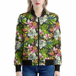 Hawaiian Aloha Tropical Pattern Print Women's Bomber Jacket