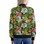 Hawaiian Aloha Tropical Pattern Print Women's Bomber Jacket
