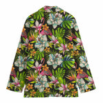 Hawaiian Aloha Tropical Pattern Print Women's Cotton Blazer