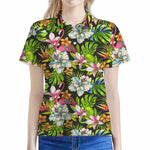 Hawaiian Aloha Tropical Pattern Print Women's Polo Shirt