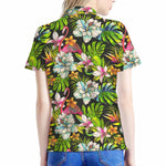 Hawaiian Aloha Tropical Pattern Print Women's Polo Shirt