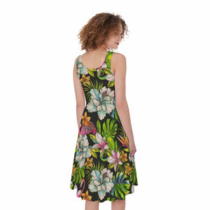 Hawaiian Aloha Tropical Pattern Print Women's Sleeveless Dress