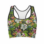 Hawaiian Aloha Tropical Pattern Print Women's Sports Bra