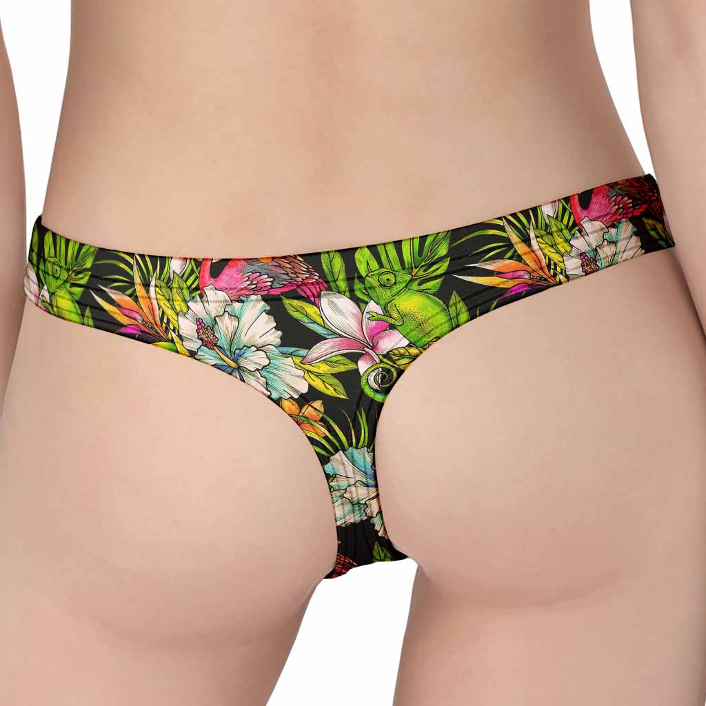 Hawaiian Aloha Tropical Pattern Print Women's Thong