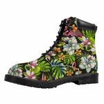Hawaiian Aloha Tropical Pattern Print Work Boots