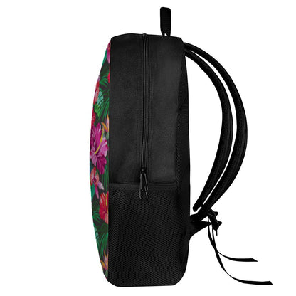 Hawaiian Floral Flowers Pattern Print 17 Inch Backpack