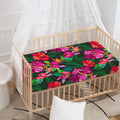 Hawaiian Floral Flowers Pattern Print Baby Crib Sheet