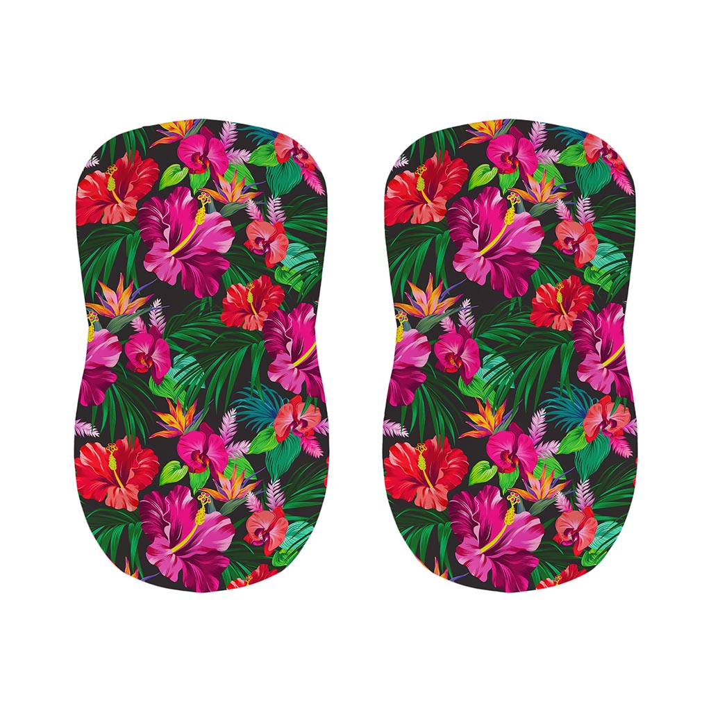 Hawaiian Floral Flowers Pattern Print Bar Stool Covers