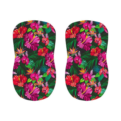 Hawaiian Floral Flowers Pattern Print Bar Stool Covers