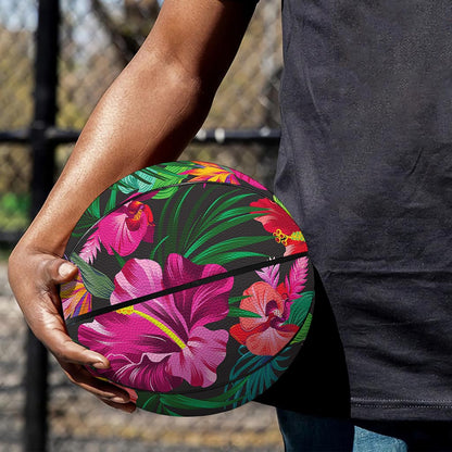 Hawaiian Floral Flowers Pattern Print Basketball