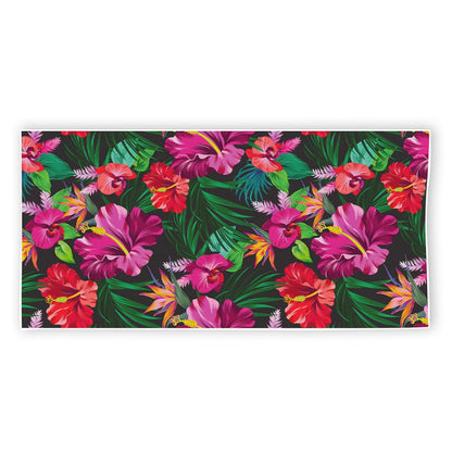 Hawaiian Floral Flowers Pattern Print Beach Towel