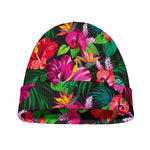 Hawaiian Floral Flowers Pattern Print Beanie