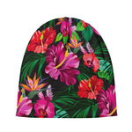 Hawaiian Floral Flowers Pattern Print Beanie