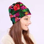 Hawaiian Floral Flowers Pattern Print Beanie
