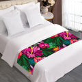 Hawaiian Floral Flowers Pattern Print Bed Runner