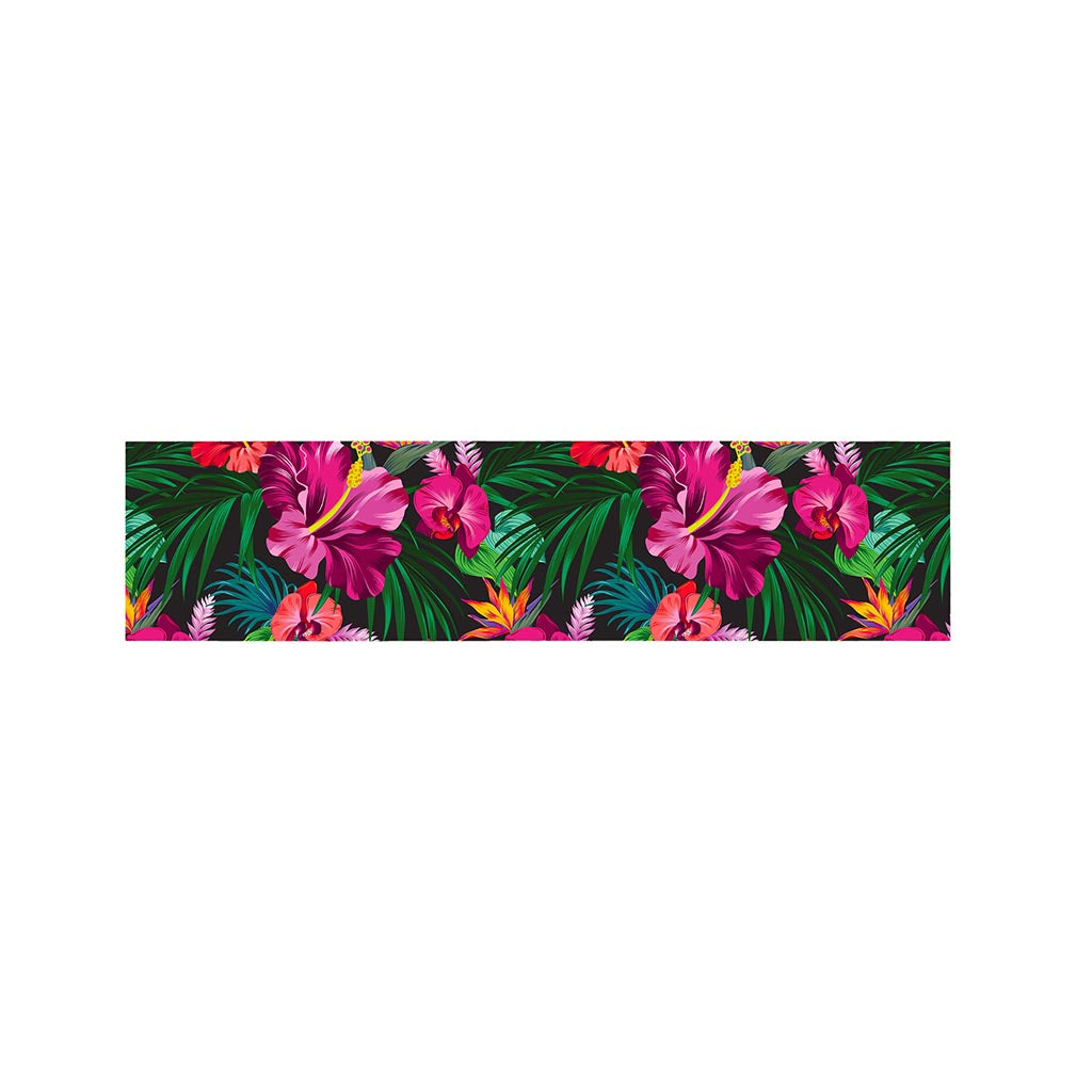 Hawaiian Floral Flowers Pattern Print Bed Runner