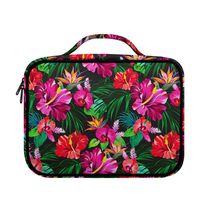 Hawaiian Floral Flowers Pattern Print Briefcase Bible Bag