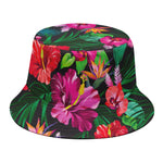 Hawaiian Floral Flowers Pattern Print Bucket Hat