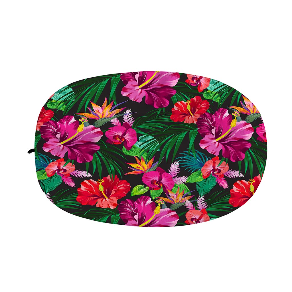 Hawaiian Floral Flowers Pattern Print Car Side Mirror Covers