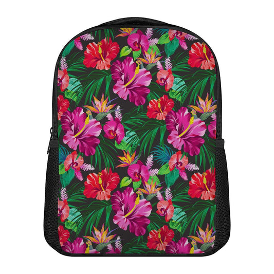 Hawaiian Floral Flowers Pattern Print Casual Backpack