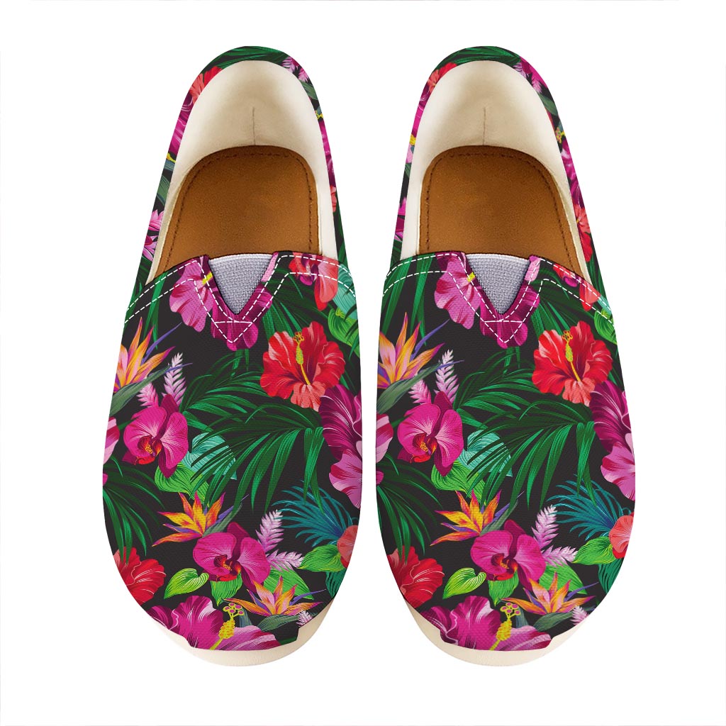 Hawaiian Floral Flowers Pattern Print Casual Shoes