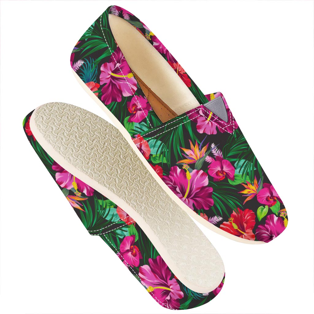 Hawaiian Floral Flowers Pattern Print Casual Shoes