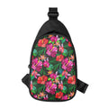 Hawaiian Floral Flowers Pattern Print Sling Bag