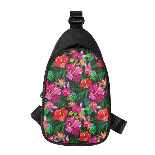 Hawaiian Floral Flowers Pattern Print Chest Bag