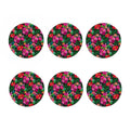 Hawaiian Floral Flowers Pattern Print Coaster Set