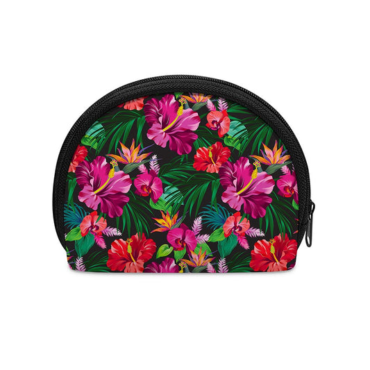 Hawaiian Floral Flowers Pattern Print Coin Purse