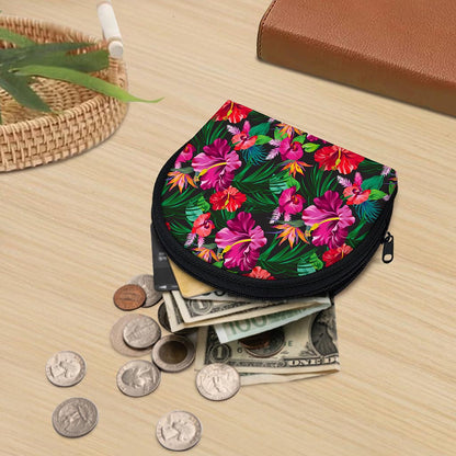 Hawaiian Floral Flowers Pattern Print Coin Purse