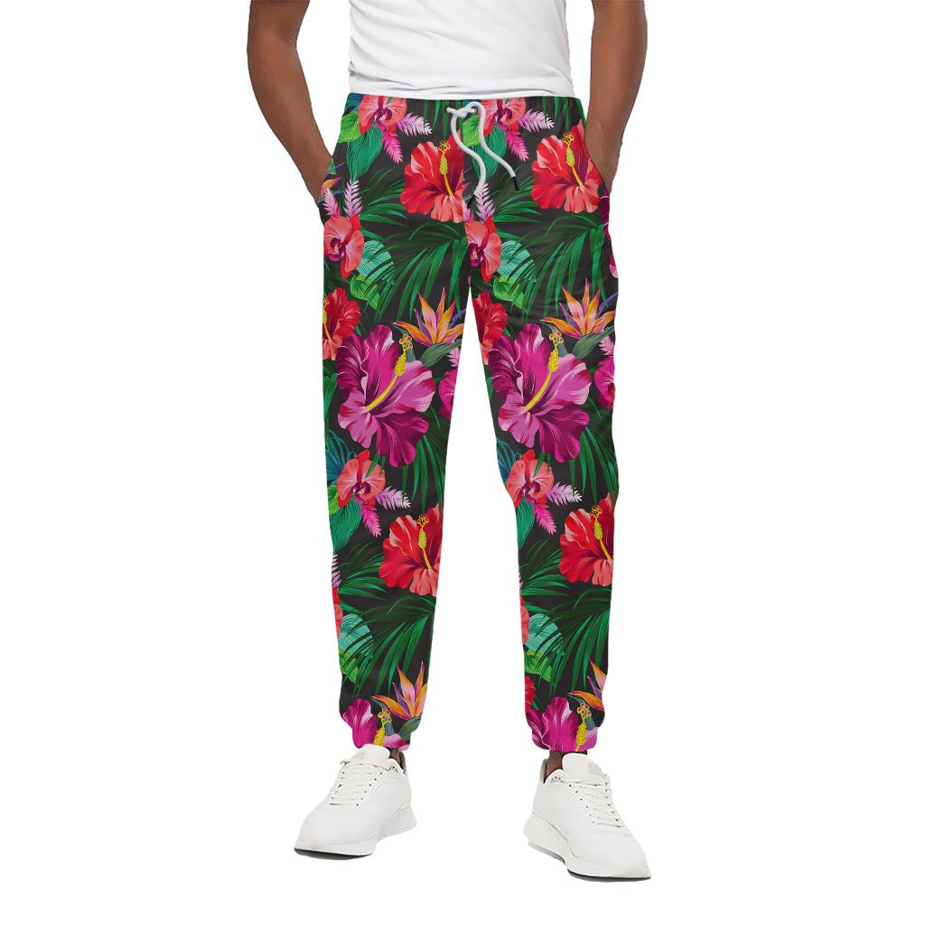 Hawaiian Floral Flowers Pattern Print Cotton Pants
