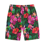 Hawaiian Floral Flowers Pattern Print Cotton Shorts