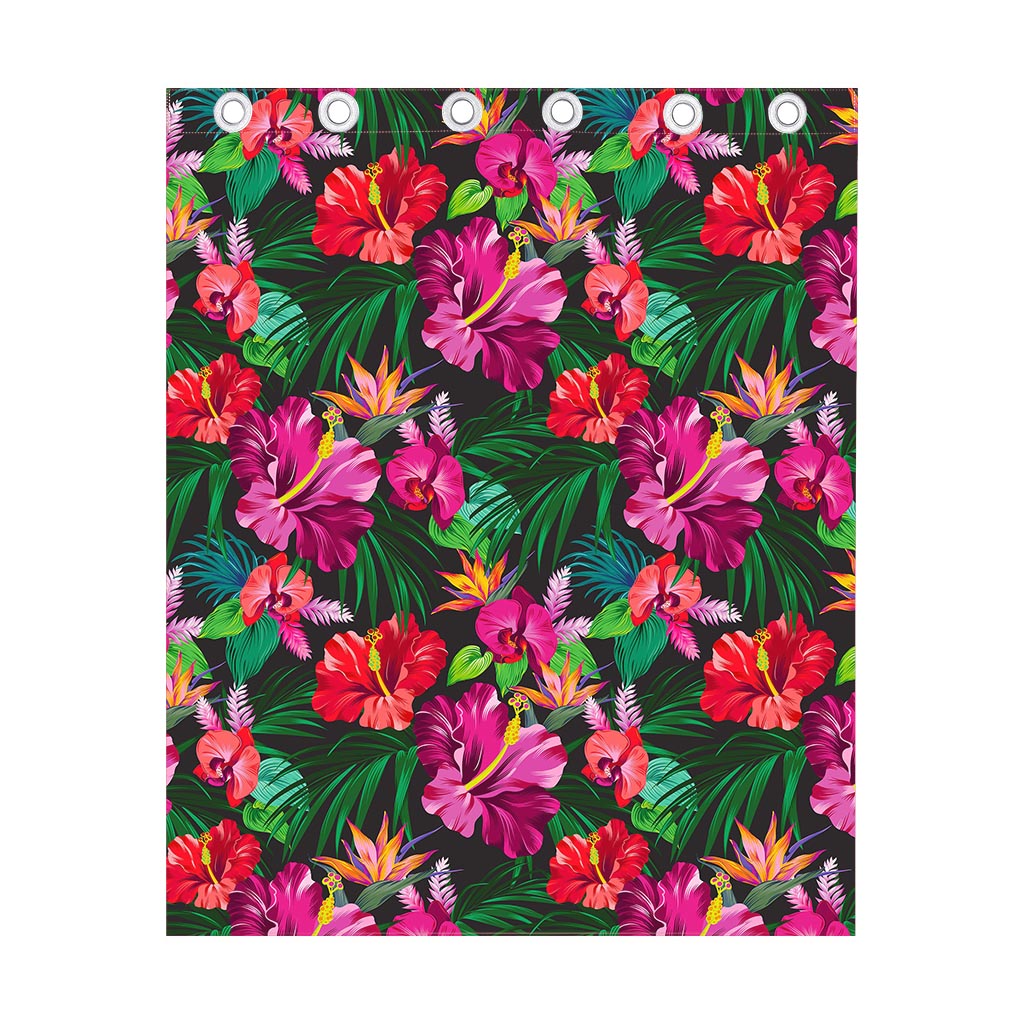 Hawaiian Floral Flowers Pattern Print Curtain