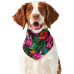 Hawaiian Floral Flowers Pattern Print Dog Bandana