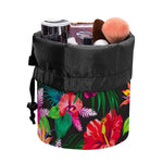Hawaiian Floral Flowers Pattern Print Drawstring Makeup Bag
