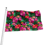 Hawaiian Floral Flowers Pattern Print Flag
