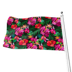 Hawaiian Floral Flowers Pattern Print Flag