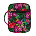 Hawaiian Floral Flowers Pattern Print Front Pocket Bible Bag