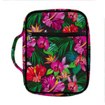 Hawaiian Floral Flowers Pattern Print Front Pocket Bible Bag