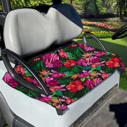 Hawaiian Floral Flowers Pattern Print Golf Cart Seat Cover