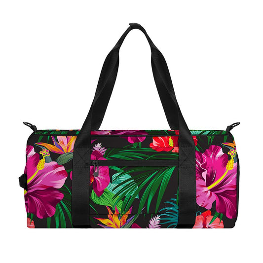 Hawaiian Floral Flowers Pattern Print Gym Bag