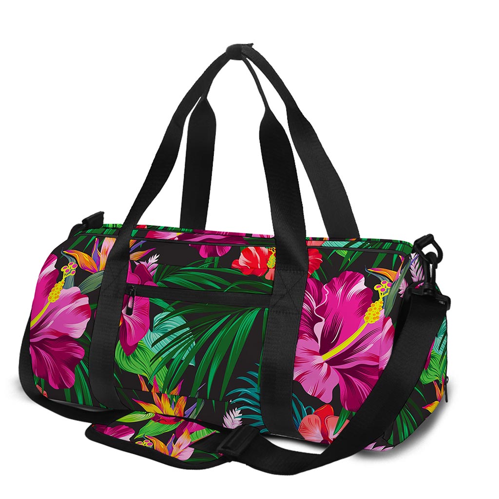 Hawaiian Floral Flowers Pattern Print Gym Bag