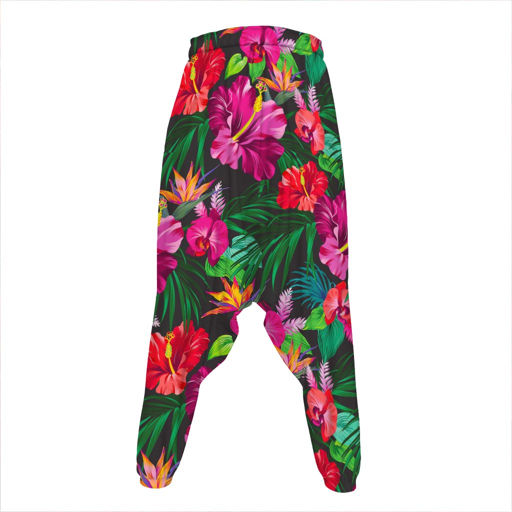 Hawaiian Floral Flowers Pattern Print Hammer Pants