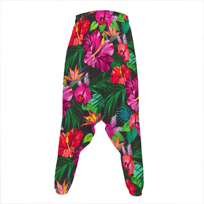 Hawaiian Floral Flowers Pattern Print Hammer Pants