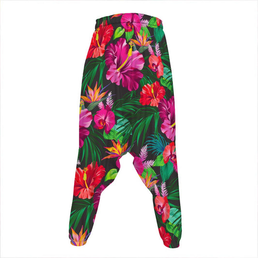 Hawaiian Floral Flowers Pattern Print Hammer Pants