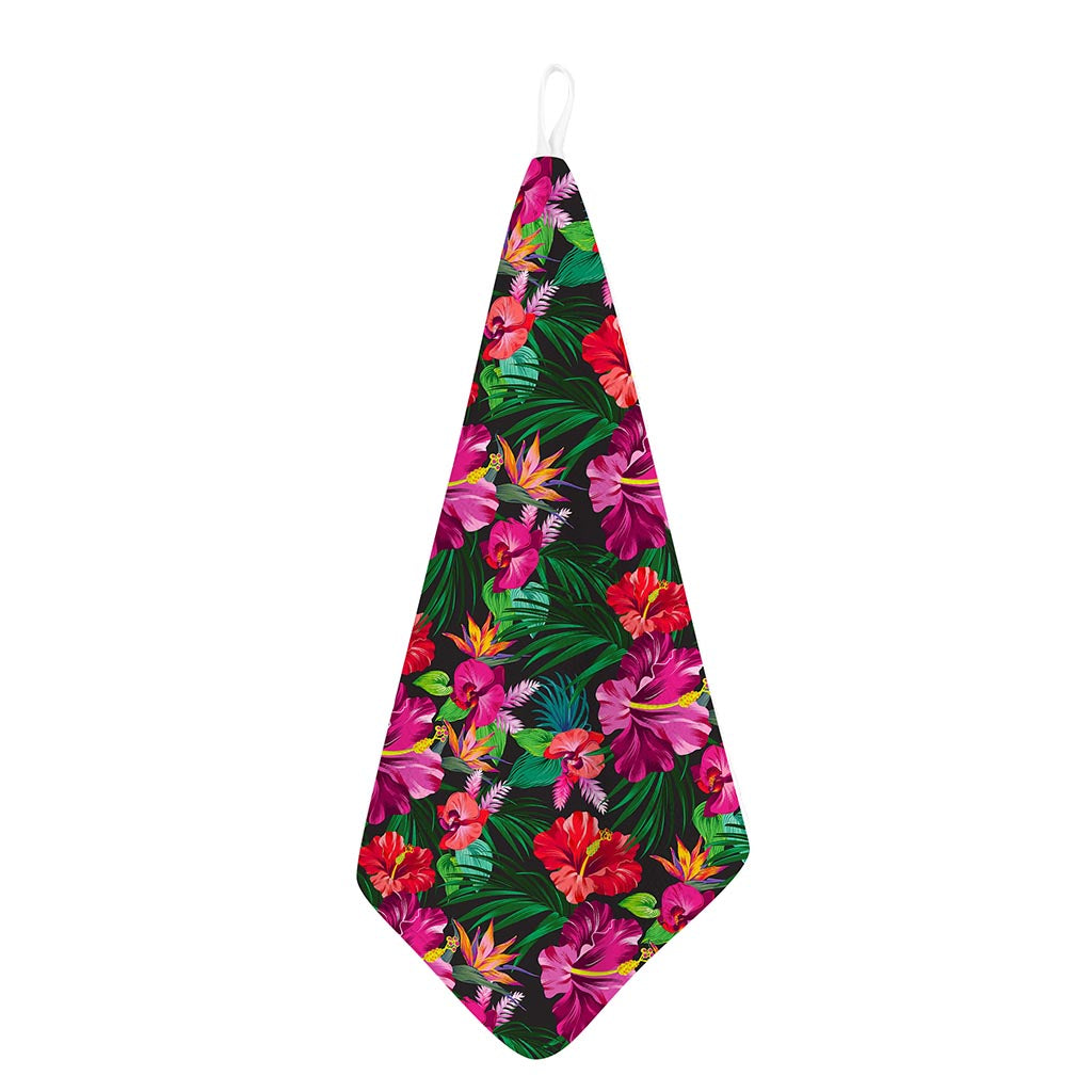 Hawaiian Floral Flowers Pattern Print Hand Towel