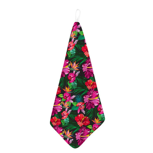 Hawaiian Floral Flowers Pattern Print Hand Towel