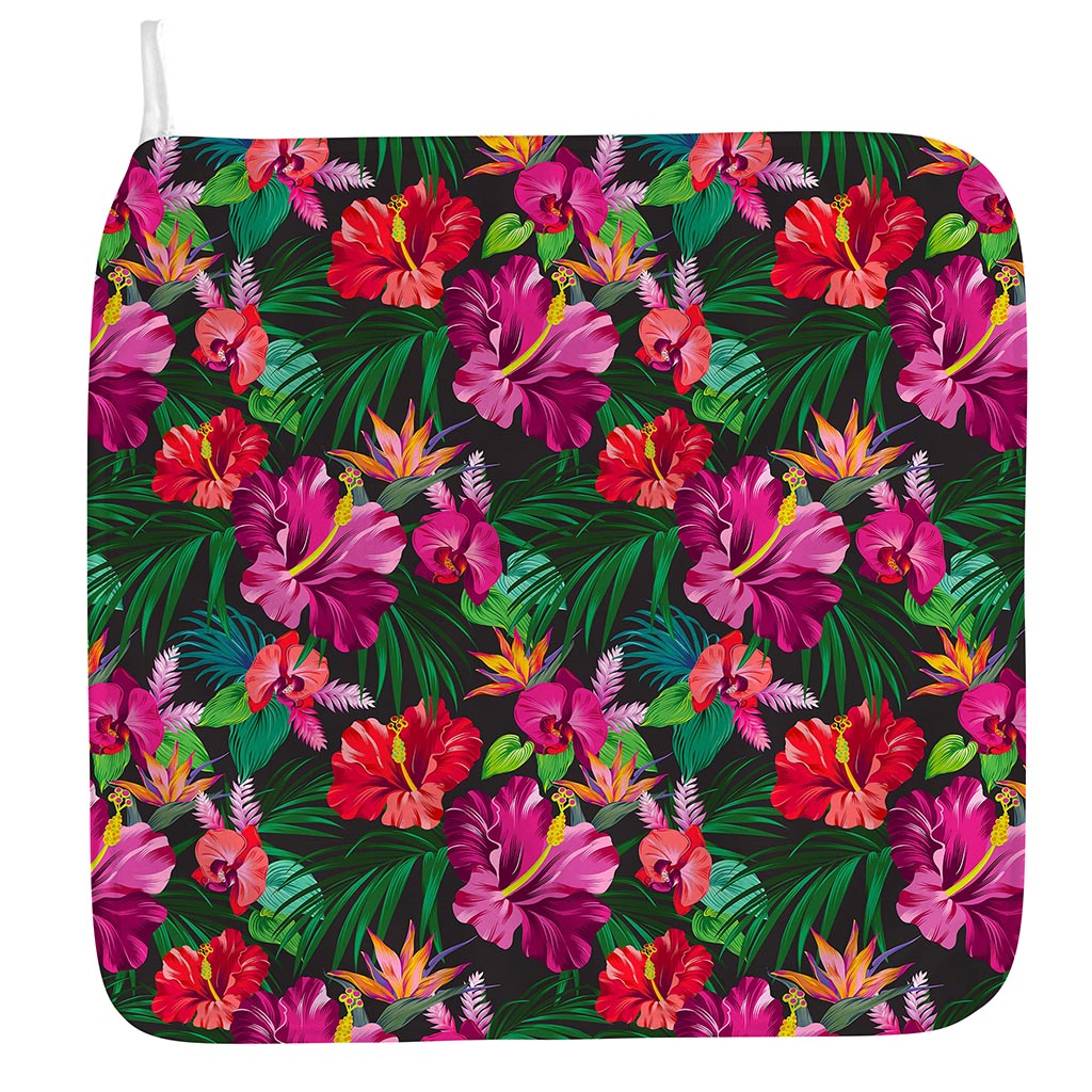 Hawaiian Floral Flowers Pattern Print Hand Towel