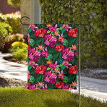 Hawaiian Floral Flowers Pattern Print House Flag